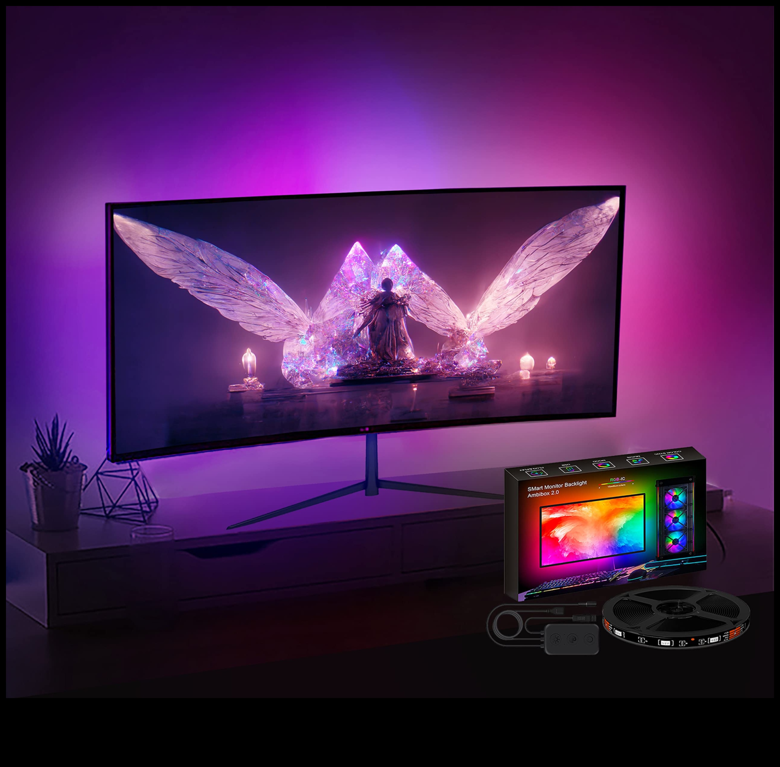 Simfonie vizuală: monitoare cu iluminare RGB sincronizată